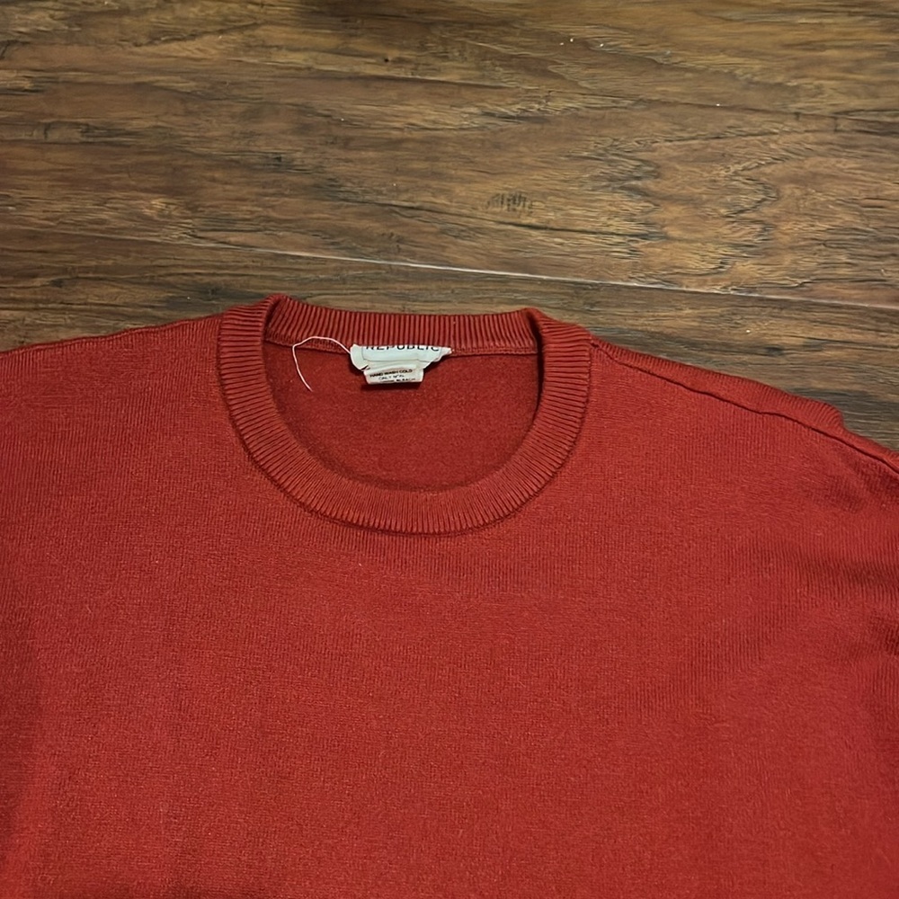 Orange 3/4 Sleeve Sweater - Picture 3 of 5